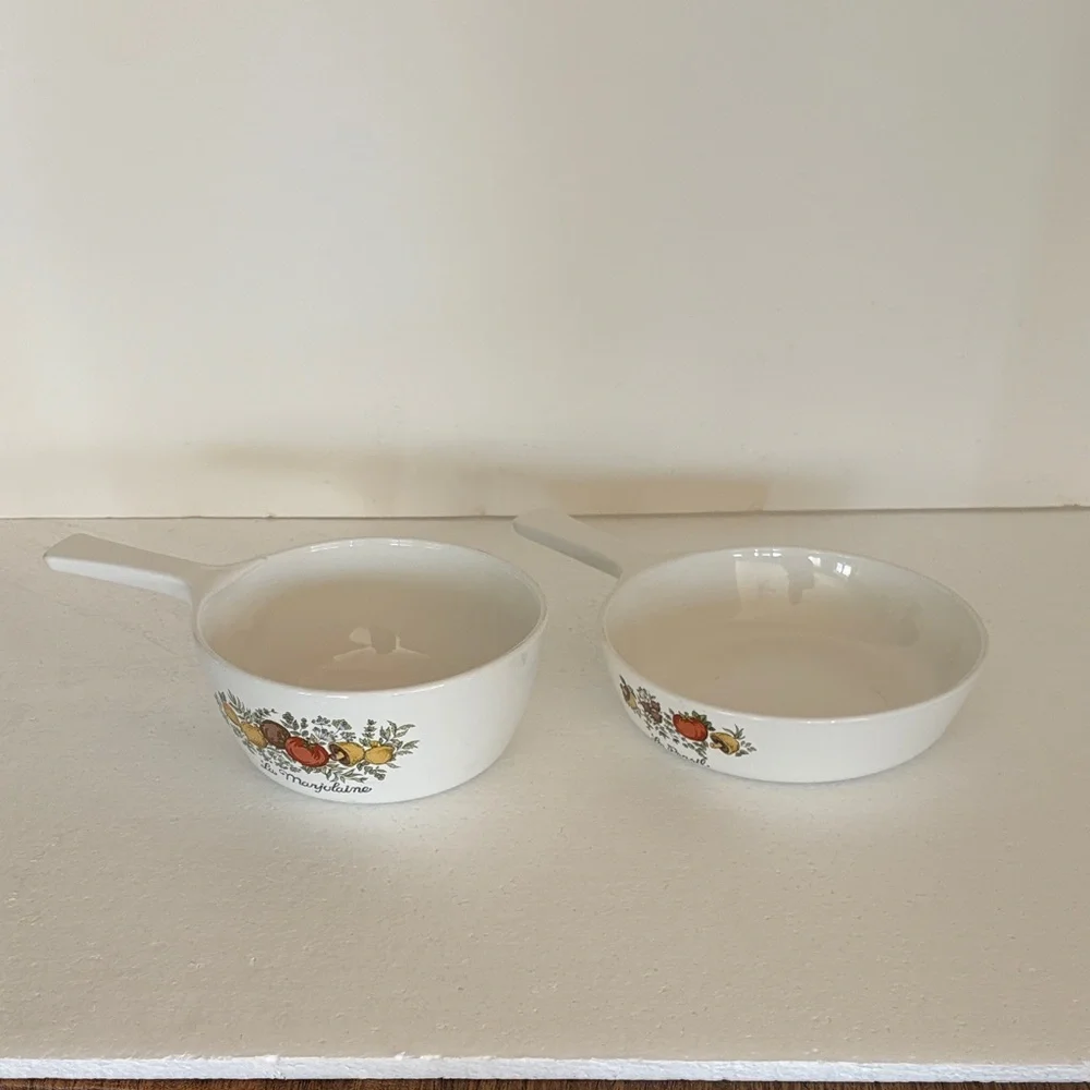 Vintage CorningWare “Spice of Life” saucepans Set of 2